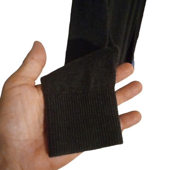 Abercrombie & Fitch Cashmere Blend Sweater Soft Black Staple Office Preppy S - Picture 4 of 8